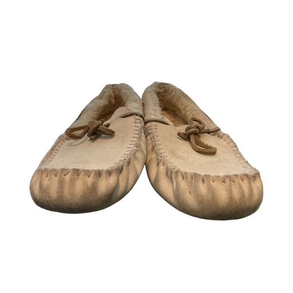 UGG Dakota Amberlight Moccasin Loafer Pink Shell Suede Leather Slipper Flats 9 - Picture 3 of 9